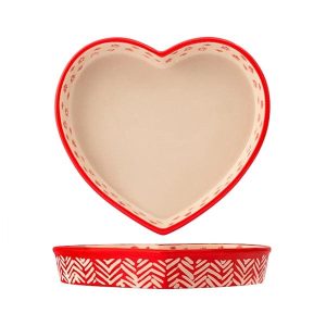 Pirofila a forma di cuore Rouge in stoneware H&H 20 cm