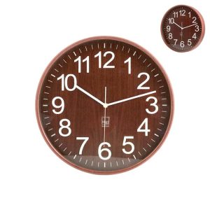 Orologio da Parete in legno scuro diametro 32 cm H&H