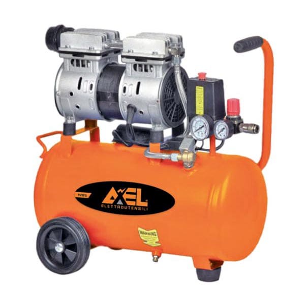 COMPRESSORE AXEL 24 LITRI 1 HP 8 BAR SILENZIATO OILLESS