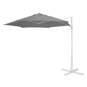 Ombrellone a braccio Acciaio Poliestere Grigio ø 270x254 cm Galdana