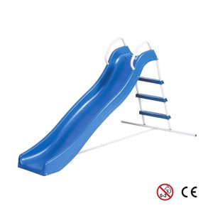 Scivolo in plastica a onda con scaletta Bruco 95x190x105 cm