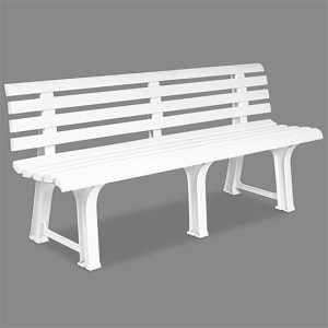 Panchina Plastica Giardino Orchidea Bianco 145x49x74 cm