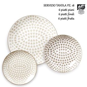 Servizio 18 Piatti Porcellana Decorata MISAKI Arabel Brinsley Exclusive Collection