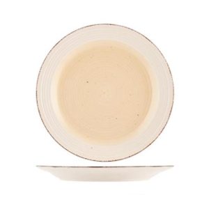 Piatto Piano Fondo Frutta Tierra in stoneware marrone beige Home