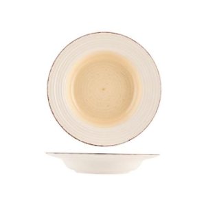 Piatto Piano Fondo Frutta Tierra in stoneware marrone beige Home