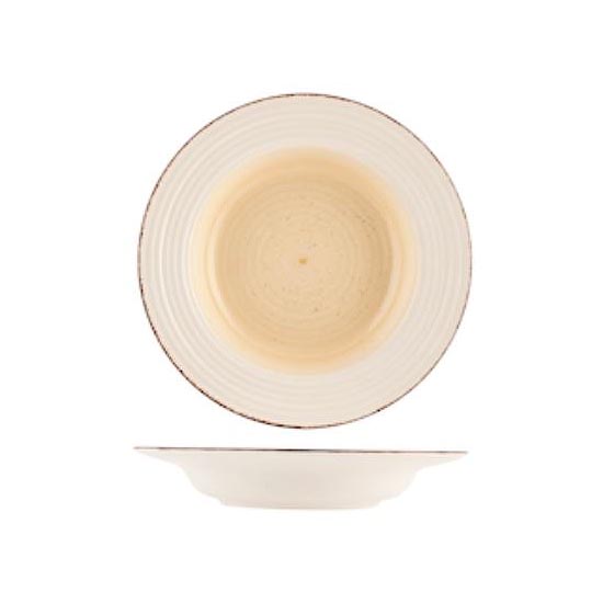 Piatto Piano Fondo Frutta Tierra in stoneware marrone beige Home