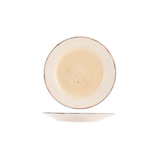 Piatto Piano Fondo Frutta Tierra in stoneware marrone beige Home