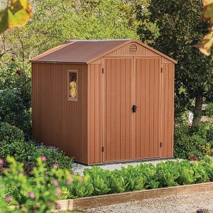 Casetta Giardino DARWIN 6X8 EVOTECH marrone 190x244x221 cm
