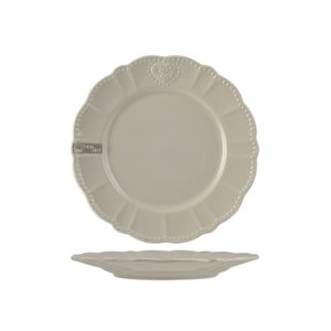 Piatto Celine in ceramica stoneware H&H Grigio Piano / Fondo / Frutta