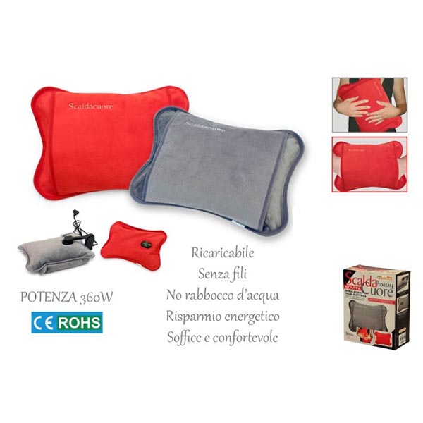 Borsa acqua calda elettrica Scalda Cuore Luxury ricaricabile senza fili