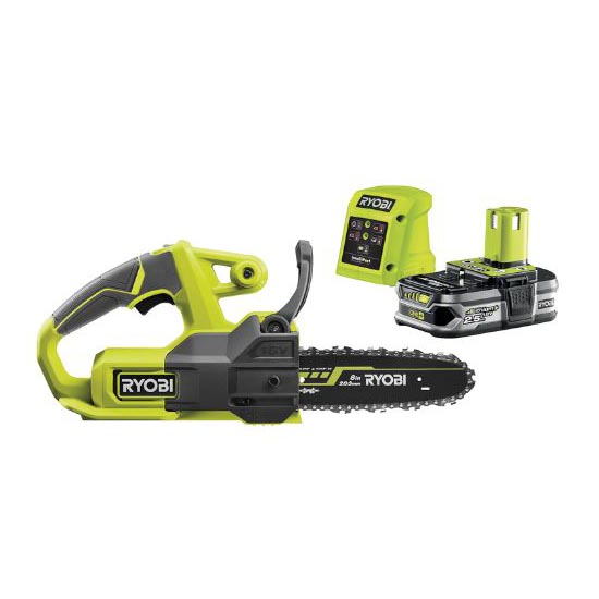 Elettrosega barra 20 cm con batteria 18v 2.5ah e caricabatteria Ryobi