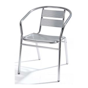 Sedia in tubo di alluminio ALUMINE 54x59x74h cm