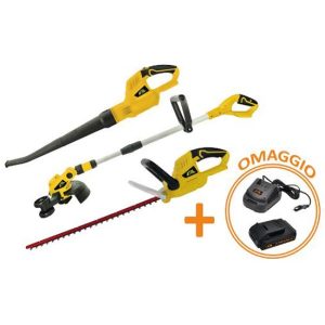 Kit Soffiatore Tagliabordi Tagliasiepi Batteria e Caricabatterie Axel