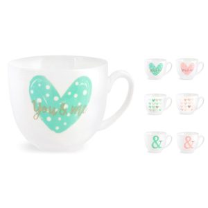 Tazzina caffè You&Me H&H decori assortiti new bone china 80 cc