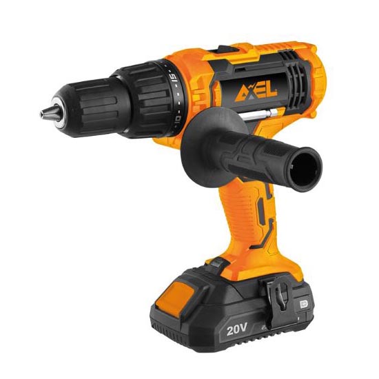 Trapano avvitatore percussione in valigetta 2 Batterie 20V 2ah Axel