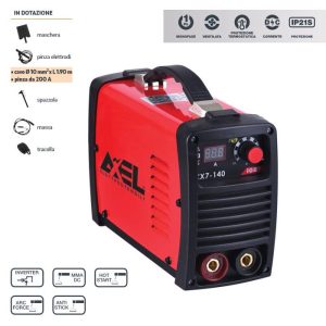 Saldatrice Inverter monofase maschera ed accessori Flash 130 Axel 130A