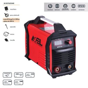 Saldatrice Inverter monofase maschera ed accessori Fusion 160 Axel 160A