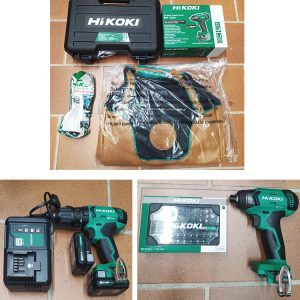 Kit trapano avvitatore + avvitatore impulsi 12v 2.5ah + accessori Hikoki KC12HKDA2