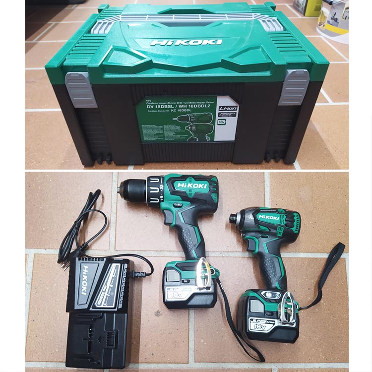 Kit Combo Brushless Hikoki KC18DBDL 18V 5Ah trapano avvitatore + avvitatore impulsi