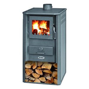 Stufa a legna acciaio Blinky Atene S porta vetro Antracite 7,2 KW