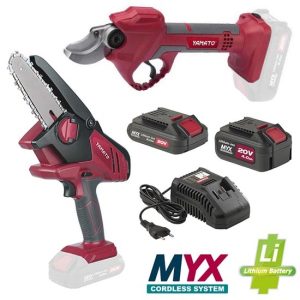 Kit potatura cesoia minisega caricabatterie 2 batterie Yamato MYX 20V