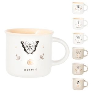 Tazza caffè senza piattino 160 cc decori assortiti Botanicum H&H