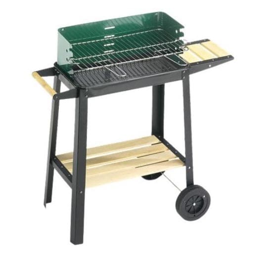 Barbecue Carbone griglia acciaio cromato 50-25 Green/w 50x25x77 cm