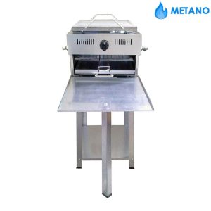 Barbecue Gas Inox Squalo con Stop Gas e Kit ruote Bep Metano