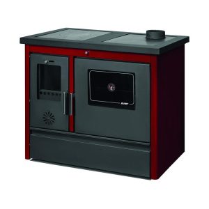 Cucina a Legna con forno Blinky Rossana colore Rosso 11,9 KW